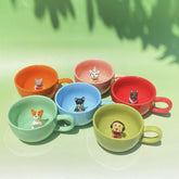 Colorful 3D Pet Mug – Custom Dog or Cat Inside | 6 Dopamine Colors | 1 or 2 Pets | 350ml Ceramic Cup