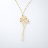 Birth Month Flower Name Necklace