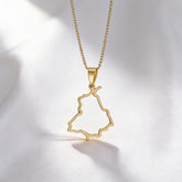 Apna Punjab Necklace (Hollow Map design)