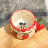 Strawberry Mug with Custom Pet Inside – Handmade 350ml Ceramic Cup