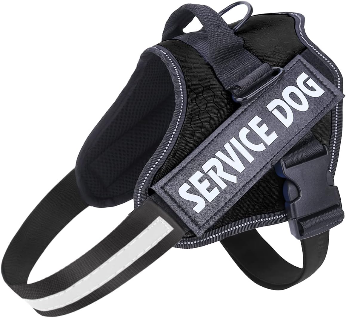 Dog Harness, No Pull Easy On and Off Pet Vest Harness, 3M Reflective Breathable & Easy Adjust Pet Halters with Nylon Handle - No More Tugging or Choking for Small Medium Large Dogs