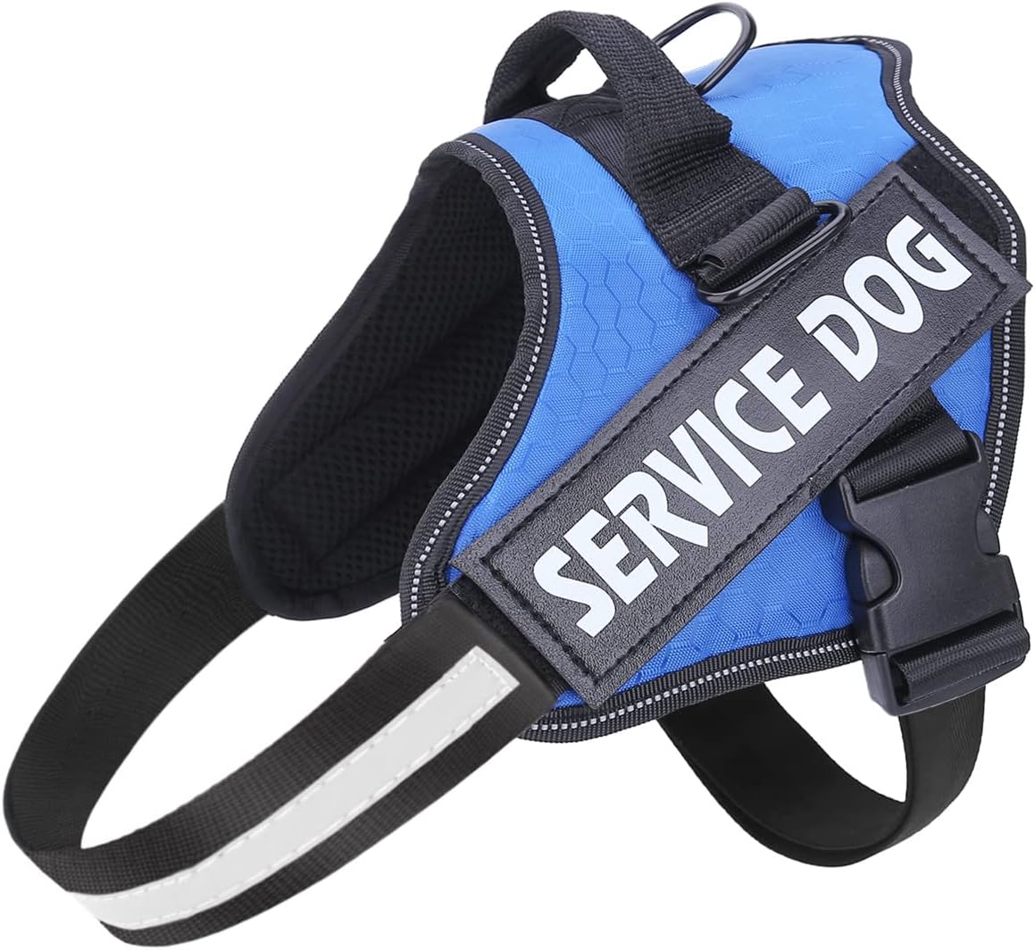 Dog Harness, No Pull Easy On and Off Pet Vest Harness, 3M Reflective Breathable & Easy Adjust Pet Halters with Nylon Handle - No More Tugging or Choking for Small Medium Large Dogs