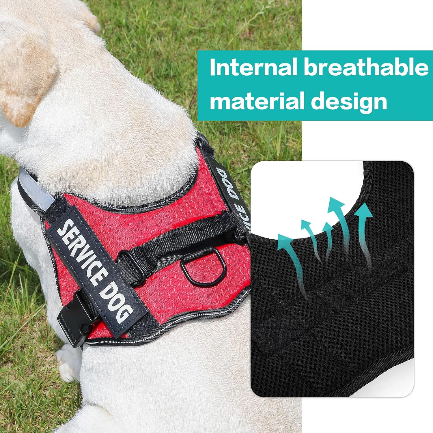 Dog Harness, No Pull Easy On and Off Pet Vest Harness, 3M Reflective Breathable & Easy Adjust Pet Halters with Nylon Handle - No More Tugging or Choking for Small Medium Large Dogs